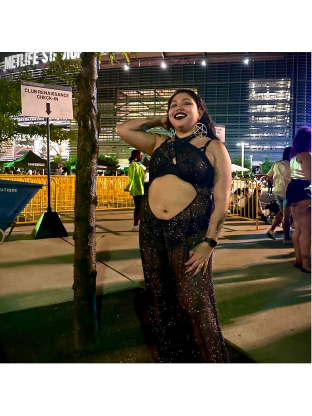 Local Pervert Black Sparkle Jumpsuit XL - Picture 2 of 4